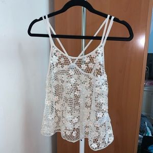 Urban Outfitters Floral Mesh Top size S